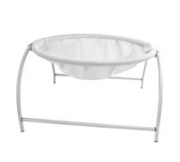 Cama de hamaca para gatos: nido colgante de tela transpirable, silla elevada para mascotas | Marco de malla, superficie de almohada lavable extraíble, cómodo lugar de descanso elevado plegable escocés