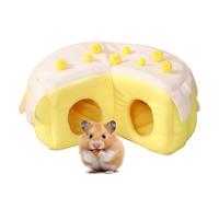 Cama de hámster de dibujos animados, hamaca de chinchilla cálida, cueva de felpa de 8 pulgadas con tela suave, refugio de animales pequeños, hábitat para mascotas con estilo , accesorio de