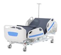 Cama de hospital eléctrica completa de 5 funciones premium VEVOR, cama médica eléctrica para UCI con Trendelenburg y Trendelenburg inverso, ruedas con bloqueo de 5 pulgadas, soporte para suero para us