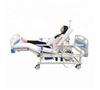 Cama de hospital eléctrica con control remoto y colchón, ajustable de 0 a 45° para atención al paciente y apoyo a la movilidad