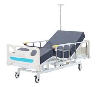 Cama de hospital eléctrica de 3 funciones de primera calidad de VEVOR, cama médica eléctrica para UCI con colchón y soporte para suero, controlador de mano y ruedas de bloqueo de 5 pulgadas para uso e