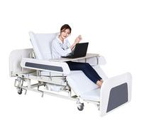 Cama de hospital manual con colchón de espuma de alta densidad para enfermería y cuidado del paciente