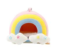 Cama de invierno para hámster, casa cueva, hamaca cálida para animales pequeños, erizos, ardillas, jugando a esconderse enano sirio para hámsters grandes, suave para jaula, conejillos de indias, cama