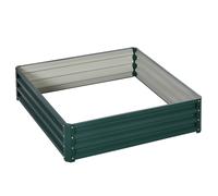 Cama de jardín Outsunny 120 X 120 X 30 Cm Acero verde