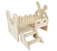 Cama de juguete para mascotas pequeña para jaula de hámster, cama de descanso, juguete de escalada de madera, plataforma de conejillos de indias para animales pequeños