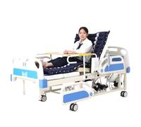 Cama de lactancia eléctrica con motor silencioso, función de elevación multifuncional, linterna y colchón transpirable para un cuidado cómodo del paciente