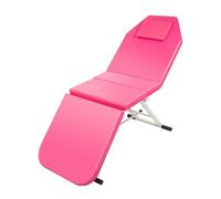 Cama De Masaje Plegable Ajustable Cama De Belleza Con Almohada Y Agujero De Respiración Rosa Adecuado Para Salón De Belleza En El Centro De Masaje Y El Hogar