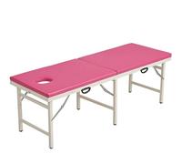 Cama de masaje plegable con agujero para la cabeza respiratoria, cama ligera de salón con superficie de cuero suave para spa, tatuajes y tratamientos de belleza