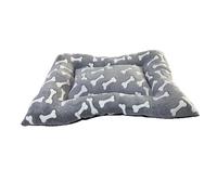Cama de Mascota Modelo A con Felpa. Modelo Huesos. 60 x 45 cm