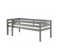 Cama de media altura 90x200 con somier vipack pino gris