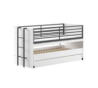 Cama de media altura 90x200 con somier y cajones vipack sam blanco