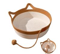 Cama de Mesa para Gatos, Cama de Escritorio para Gatos, Orejas Lindas, Cama Lavable de Cuerda de algodón Transpirable para Mascotas, Plegable para Gatos de Interior, Gatitos y Cachorros