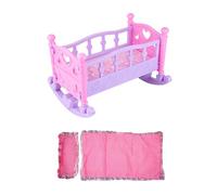 Cama de muñecas en miniatura para niños diseño realista de plástico cama montaje rápido niño antes de juegos juguetes de desarrollo niño haciendo juegos muebles para dormir para jugar