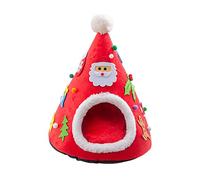 Cama de Navidad para gatos de interior para perros pequeños, cama cálida lavable para cachorros, tienda de campaña para gatitos, cojín extraíble para exteriores