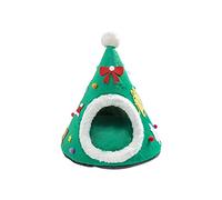 Cama de Navidad para gatos de interior para perros pequeños, cama cálida lavable para cachorros, tienda de campaña para gatitos, cojín extraíble para exteriores