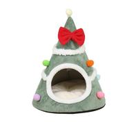 Cama De Navidad para Gatos, para Animales En Invierno Frío, Cueva para Gatos De Interior con Temática Navideña, para Sala Dormitorio Balcón Jugar Descansar Razas Pequeñas A