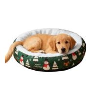 Cama de Navidad para gatos - Sofá para mascotas de felpa de algodón suave, cómoda cama para dormir para vacaciones, acogedora cabaña para cachorros para gatitos, interior relajante para una siesta |