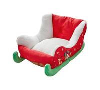 Cama De Navidad Para Perros - De Sueño De Peluche Para Mascotas Con Trineo Navideño | Cojín Antideslizante Para Cachorros | Para Balcón Reuniones Interior Hogar Dormitorio Salón Invierno Exterior