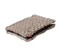 Cama de peluche para animales Esterilla for perros, cama de otoño e invierno, nido for gatos, perrera larga felpa cálida for mascotas, esterillas for dormir for pequeños, medianos y(Khaki,M 65X47X2CM)