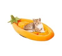 Cama de perro calentada para cajas de transporte - Maestro de compañía en Colorgin Berenjena con función de calor | Almohada ortopédica lavable para viajes en interiores, exteriores y e