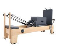 Cama de Pilates Core de Madera de Arce Blanco, máquina correctora de Postura, Cama de Yoga, Cama Deslizante con Doble riel, multifunción Tres en uno, Equipo de Fitness para Estudio de Yoga y entr