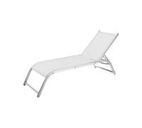 Cama de Playa Respaldo Reclinable Apilable Crema Outdoor Aluminio Ulisse Design art. UD02 Personalizable
