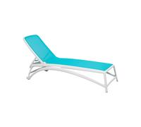 Cama de Playa Respaldo Reclinable Apilable Nardi Polipropileno Fibra vidrio Atlantico 40450.00.075 Celeste