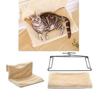 Cama de radiador para gatos y cachorros, hamaca de forro polar cálido para gatos y perros, cama de felpa suave con marco de metal desmontable fuerte, lavable a máquina, diseño de ahorro de espacio,