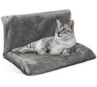 Cama de radiador para gatos y cachorros, hamaca de forro polar cálido para gatos y perros, cama de felpa suave con marco de metal desmontable fuerte, lavable a máquina, diseño de ahorro de espacio,