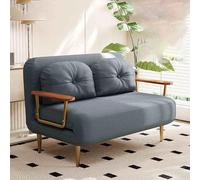 Cama de silla para dormir, cómodas sillas de durmiente convertibles con respaldo ajustable y almohada ajustable de 6 posiciones, acogedor sofá de silla pequeña para espacios pequeños, oficina de gris