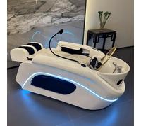 Cama de Spa con Cabezal de Champú Inteligente, Soporte para Teléfono, Luces Led y Elevación de Piernas
