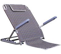 Cama de tela ajustable, cama de descanso, Respaldo Plegable Ajustable Con Reposabrazos 6 Posiciones Altura Ajustable 58x50x68 cm Azul(C,Spray Steel Pipe)