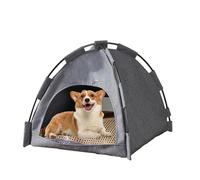 Cama de Tipi de Gato Lavable para el Interior, Jaula de Cachorros para Gatito | Cama Blanda, Almohada extraíble, Acolchada y Lavable, un retiro Acogedor y Seguro para Kat
