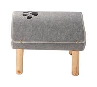 Cama de Túnel de Gato Papas de Madera Elevadas para Almohadillas de Madera para un Escondite, Cama de Túnel de Fieltro Gris para Mascotas para Interiores