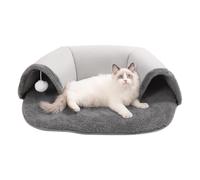 Cama de túnel felino - Salón interior para mascotas, escondite de donut, refugio cálido, acogedor para gatos, interactivo para gatitos rastreros | Havre de je