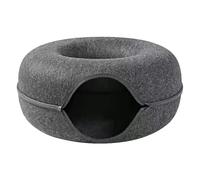 Cama de túnel para gatos con rosquilla, Cama de túnel para gatos para interior | Túnel de rosquilla desmontable para tumbona de fieltro resistente a los arañazos,Juguete lavable para ga