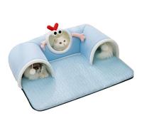 Cama de túnel para gatos | Gran cama para gatos con túnel | Accesorios para mascotas Cojín Esterilla para dormir para animales pequeños cachorro conejo gatito sentirse bien en casa invierno verano