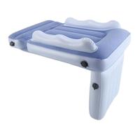 Cama de viaje para niños pequeños 81 x 61 x 50 cm portátil plegable inflable con bolsillo colchón de aire seguro con paredes altas cómodo extensor de asiento de coche para dormir y descansar.