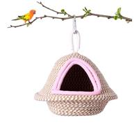 Cama del pájaro de la jaula Un Refugio Colgable con Cuerda de Algodón para | de Pinzón para Dormir, Descansar, Criar y Anidar Loro, Conuro, Cacatúa Ninfa, Periquito Australiano,