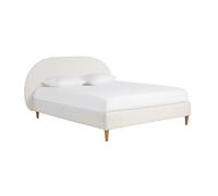 Miliboo - Cama de 2 plazas (160 x 200 cm, tejido con efecto lana rizada Charline)