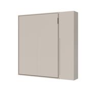 Cama doble abatible vertical de 160 cm Versia con armario de 1 puerta derecha Argilla