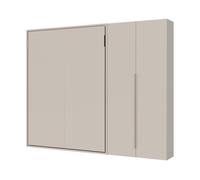 Cama doble abatible vertical de 160 cm Versia con armario de 2 puertas a la derecha Argilla