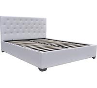 Cama doble con cofre "tino" 140 × 190 cm - blanco