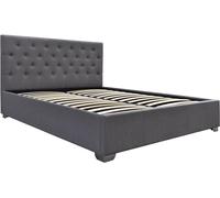 Cama doble con cofre "tino" 140 × 190 cm - gris