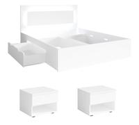 Cama Doble Fino Estructura de Cama Con Nachtkonsolen Color Y Modelo Elegible