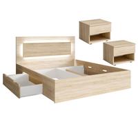 Cama Doble Fino Estructura de Cama Con Nachtkonsolen Color Y Modelo Elegible