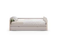 Cama doble juvenil misty dawn beige - oak soft 198,5 x 68 x 105 cm