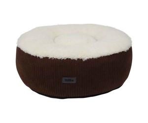 Cama Donut Kamba De Comodidad Ø50cm Marrón Para Perros, Lavable, Antideslizante