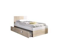 Cama dormitorio con gavetas DINA DEKIT 190x90 + arrastre natural / blanco