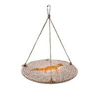 Cama Dragon Barbudo - Hamaca Dragón Barbudo 0,39 Pulgadas | de cama para Reptiles | Pequeña hamaca para Mascotas, Cuna de verano de Cuerda de Madera y Metal para Leopardo Gecko